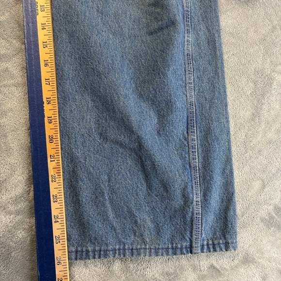 Carhartt Vintage Bibs Denim Carpenter Overalls Blue Wide Leg Men 34x26 47" Total - Picture 7 of 16